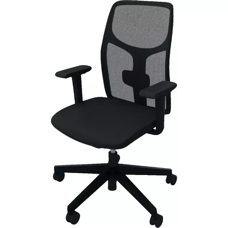 ORIGINAL STEIFENSAND Bürostuhl ESERIO Netzbezug, Sitzpolster schwarz, Fußkreuz Kunststoff schwarz, inkl. 3D Armlehne