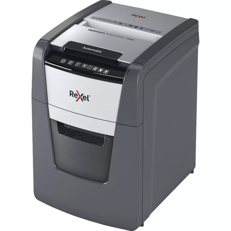 Rexel Aktenvernichter Optimum AutoFeed+ 100X, Sichherheitsstufe P-4