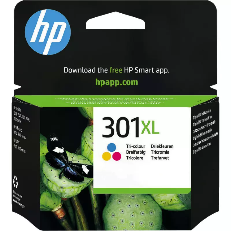 hp vivera Tintenpatrone CH564EE (Nr. 301 XL), 3-farbig