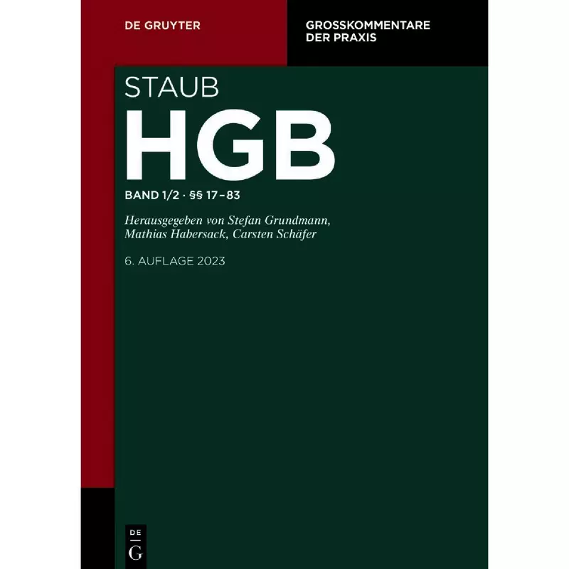 Handelsgesetzbuch: HGB - Band 1/2 §§ 17-83