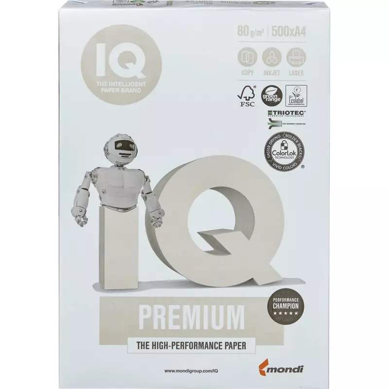 Kopierpapier IQ Premium, DIN A4, 80 g/m²