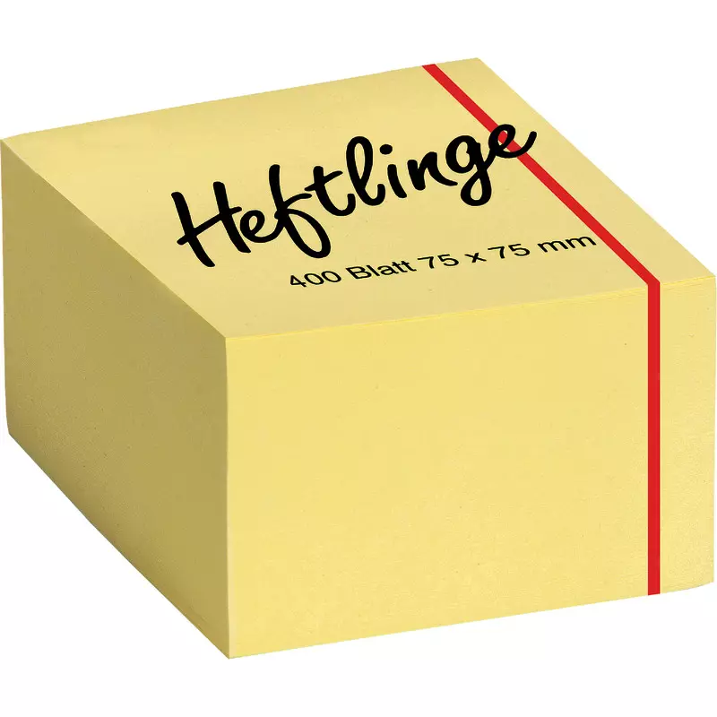 SoldanPlus Haftnotizen Würfel 75 x 75 mm, gelb