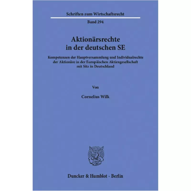 Aktionärsrechte in der deutschen SE