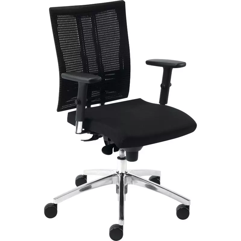 Bürodrehstuhl NET MOTION, mit Armlehnen, Synchronmechanik, Sieger Stiftung Warentest 2017