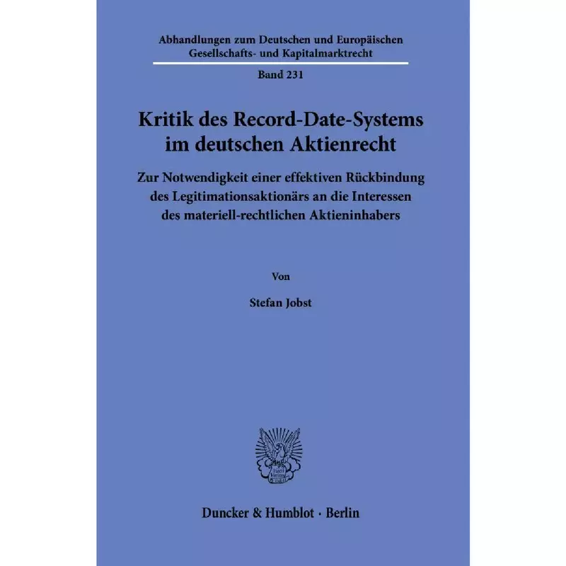 Kritik des Record-Date-Systems im deutschen Aktienrecht