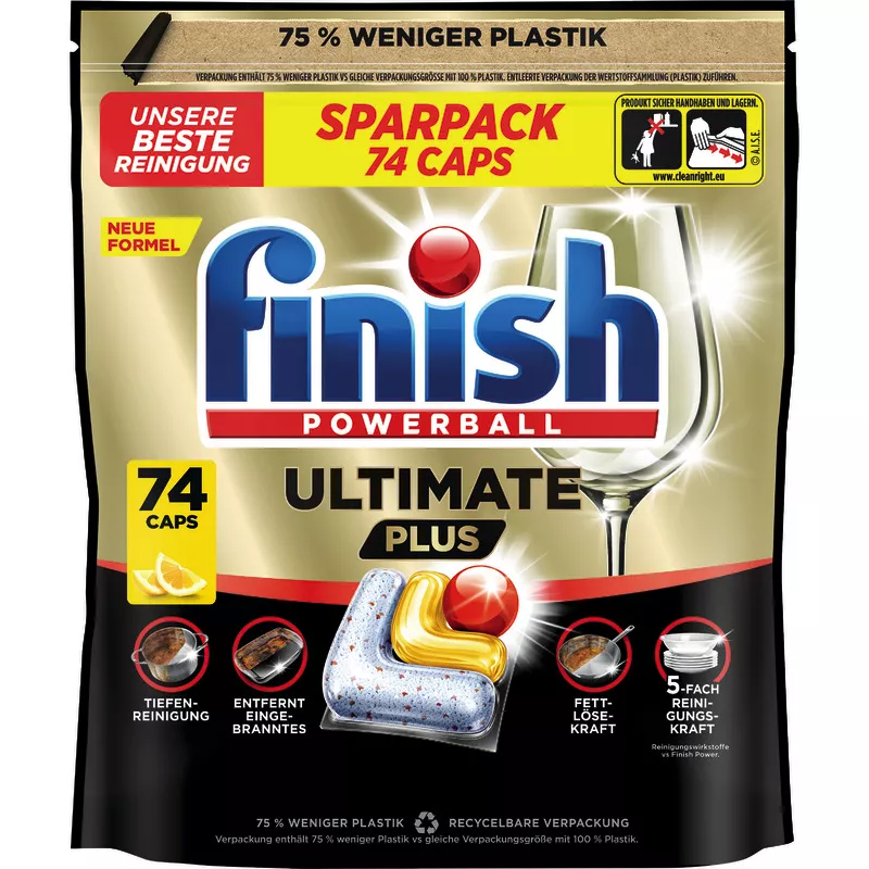 FINISH Spülmaschinentabs Ultimate Plus Citrus, Packung: 74 Stück