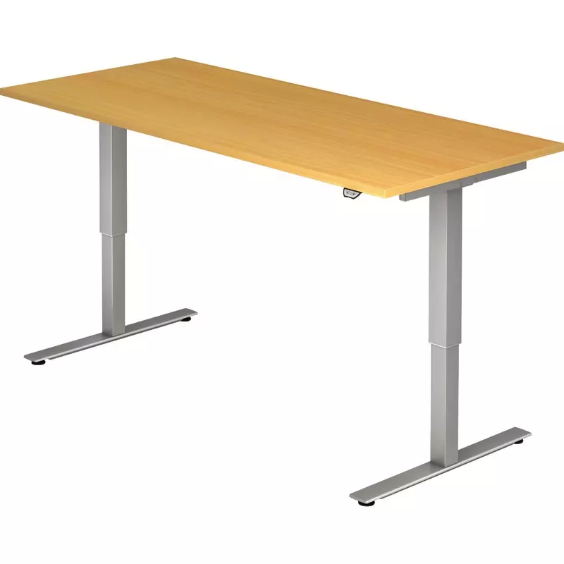 SoldanOffice Schreibtisch, höhenverstellbar,  Ergonomic Aktiv T-Eco, Rechteckform, B x H x T: 1.800 x 720 - 1.190 x 800 mm
