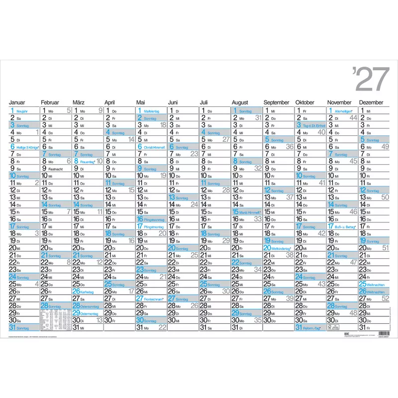 SoldanPlus Plakatkalender 2027, 12 Monate