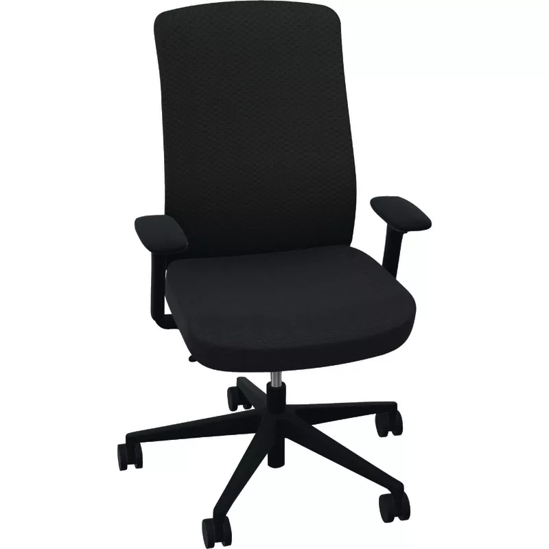 Köhl Drehstuhl Stage Knit, Ausf. Schwarz, Fußkreuz Polyamid schwarz, Komfort-Sitz, bis 150 kg belastbar, Inkl. Lordosenstütze