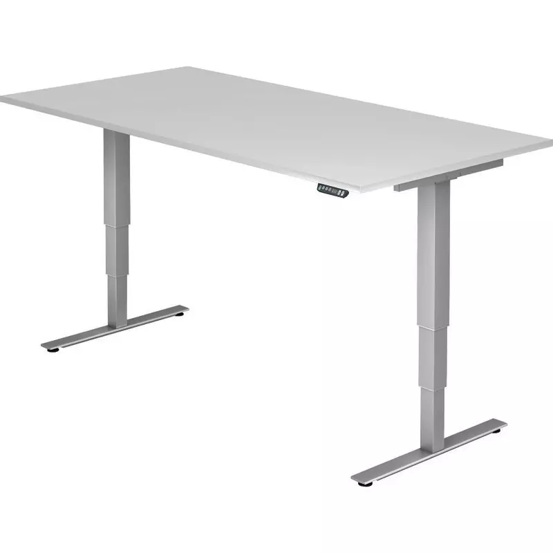 SoldanOffice Schreibtisch, höhenverstellbar,  Ergonomic Aktiv T, Rechteckform, B x H x T: 2.000 x 635 - 1.285 x 1.000 mm