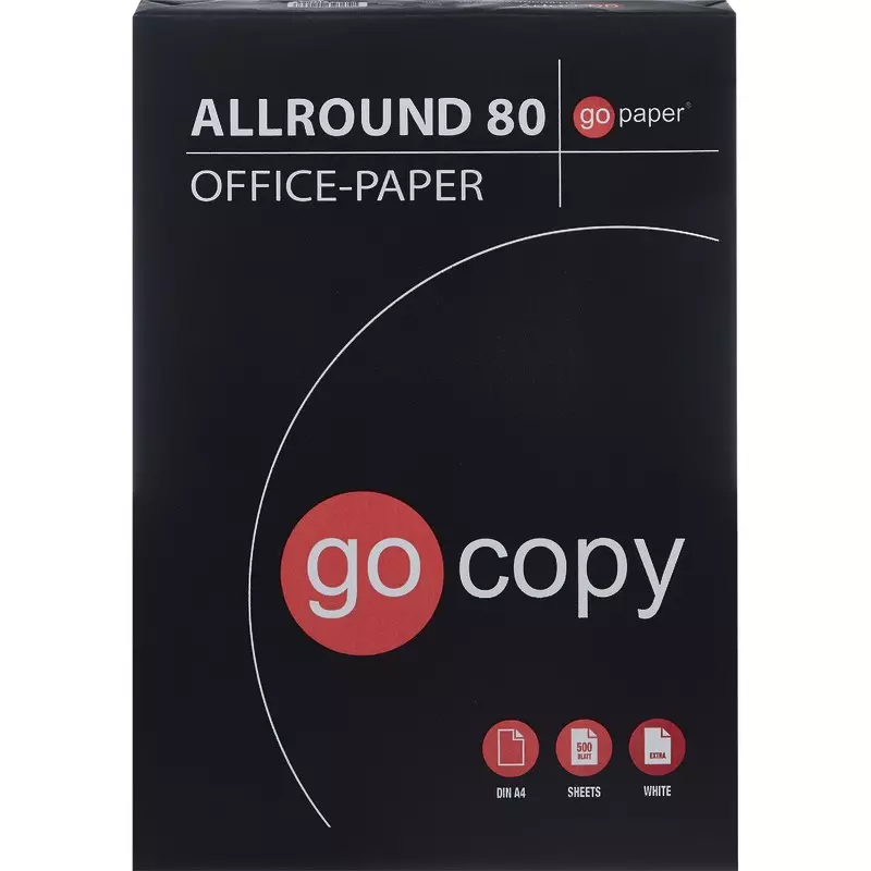 AKTION! Kopierpapier go copy ALLROUND 80, DIN A4, 80 g/m², Pack: 500 Blatt