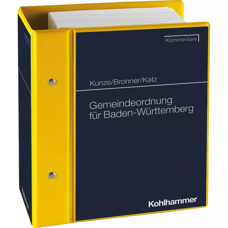 Gemeindeordnung für Baden-Württemberg - mit Fortsetzungsbezug