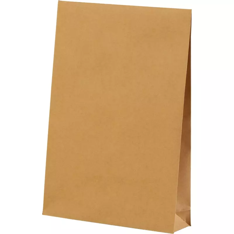 e-green Faltentasche, 162 x 229 x 40 mm mit Klotzboden, 2 Haftklebungen, wiederverschließbar, Kraftpapier braun 120 g, mit Aufreißfaden und Anreißperforation, Pack 250 Stück