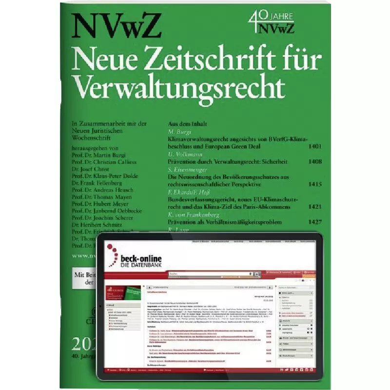 NVwZ - Neue Zeitschrift für Verwaltungsrecht - mit NVwZ-RR - Probeabonnement