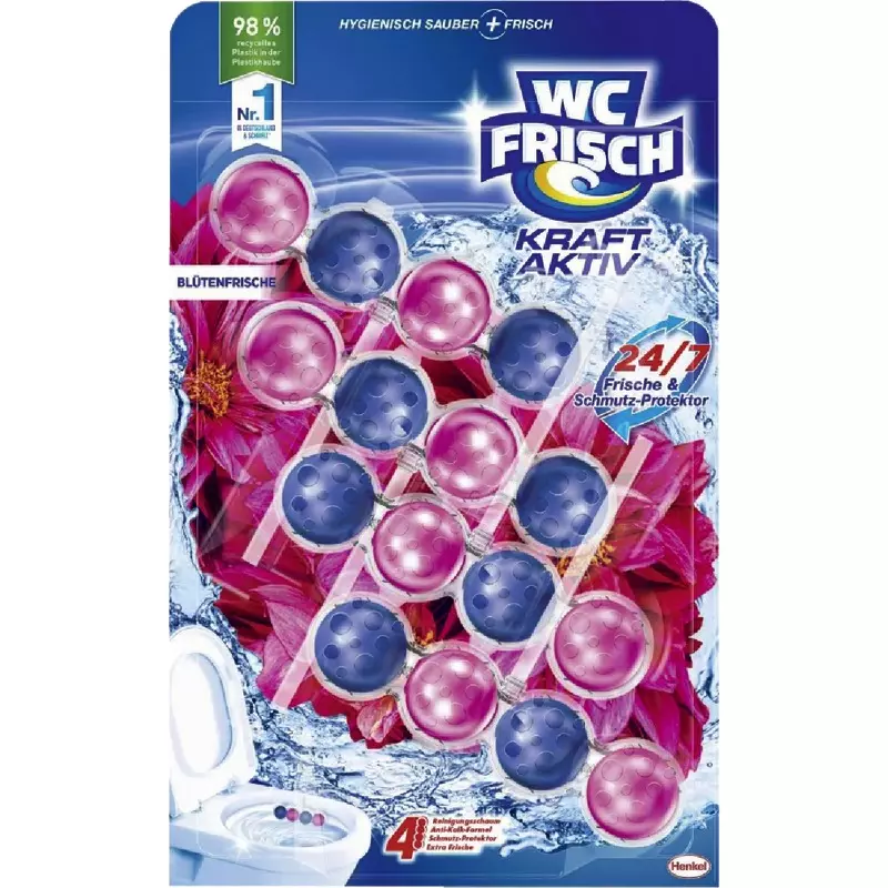 WC FRISCH Kraftaktiv, Blütenfrische, 4 Stück à 50 g - 200 g Packung