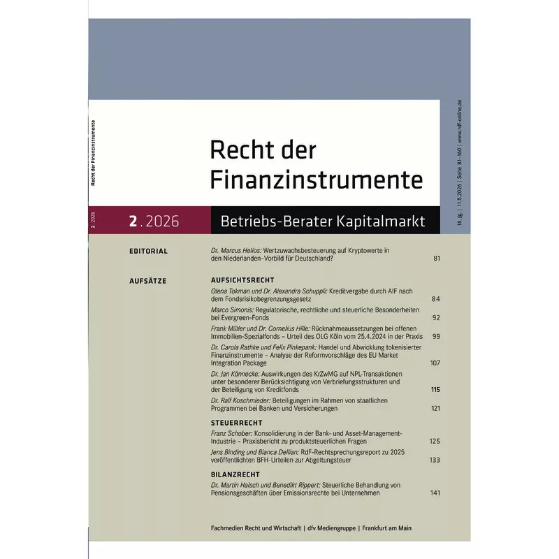 RDF - Recht der Finanzinstrumente - Abonnement