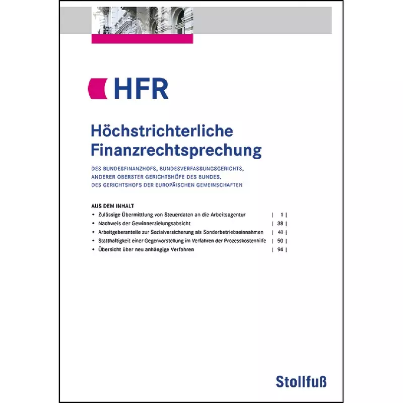 HFR  -  Höchstrichterliche Finanzrechtsprechung - Abonnement