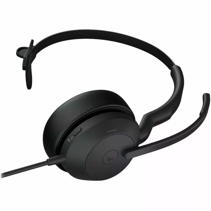 Jabra Evolve2 50 MS Mono Headset On-Ear Bluetooth kabelgeb, USB-A Schwarz