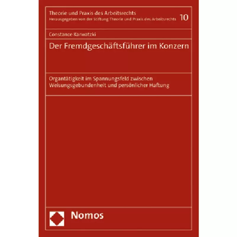 Der Fremdgeschäftsführer im Konzern
