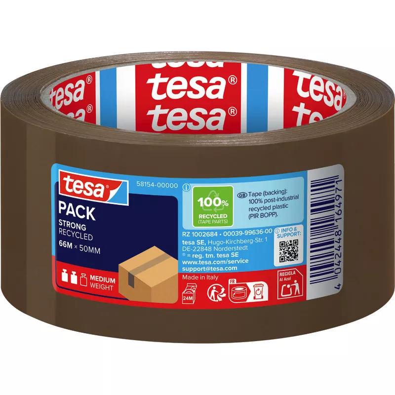 tesapack® PP-Packband ecoLogo Strong, Recycling, 50 mm x 66 m