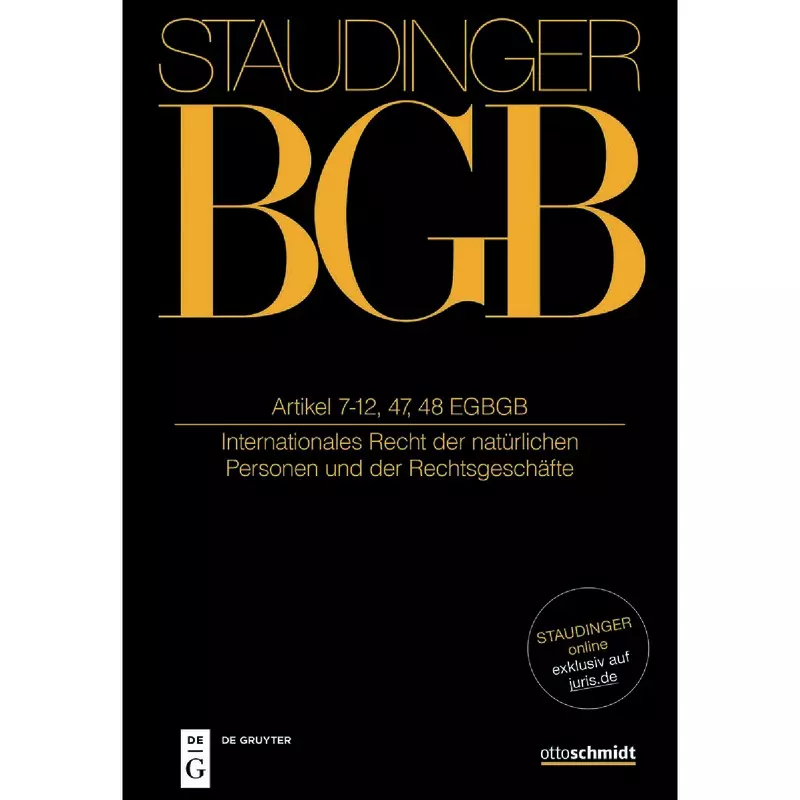 BGB - Bürgerliches Gesetzbuch Artikel 7-12, 47, 48 EGBGB