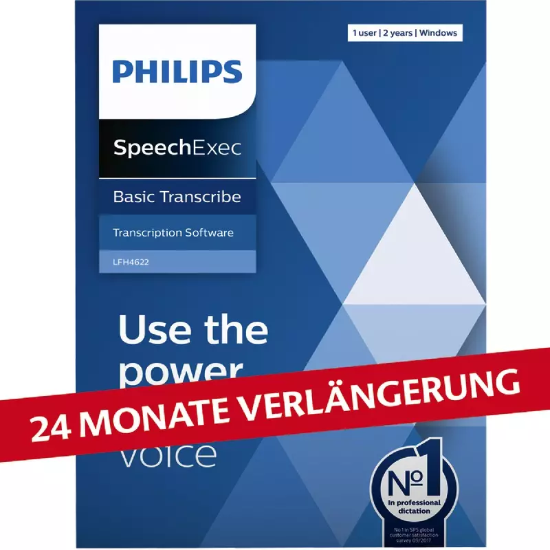 Verlängerung - PHILIPS SpeechExec Transcribe LFH 4612 - Lizenz Freischaltung für 2 Jahre