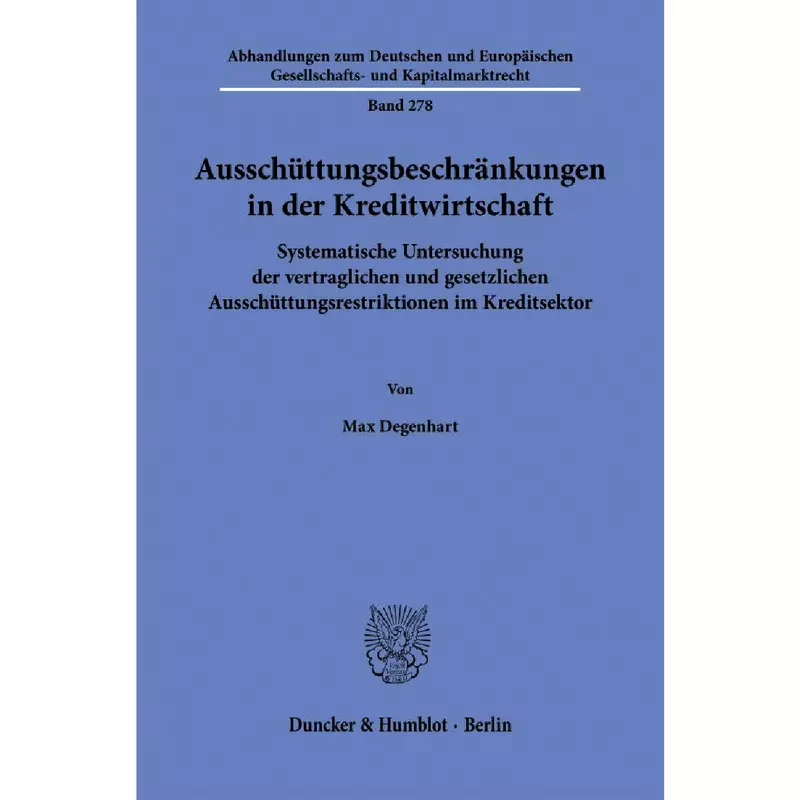 Ausschüttungsbeschränkungen in der Kreditwirtschaft