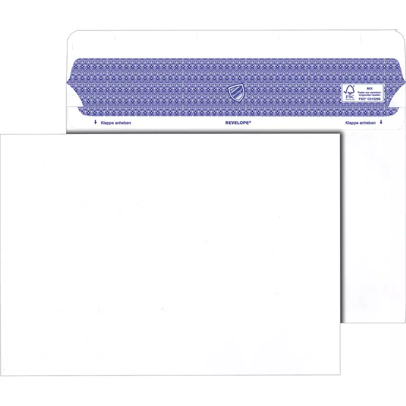 Revelope PROFESSIONAL, Briefumschlag DIN C5, Revelope-Haftverschluss, Packung 100 Stück