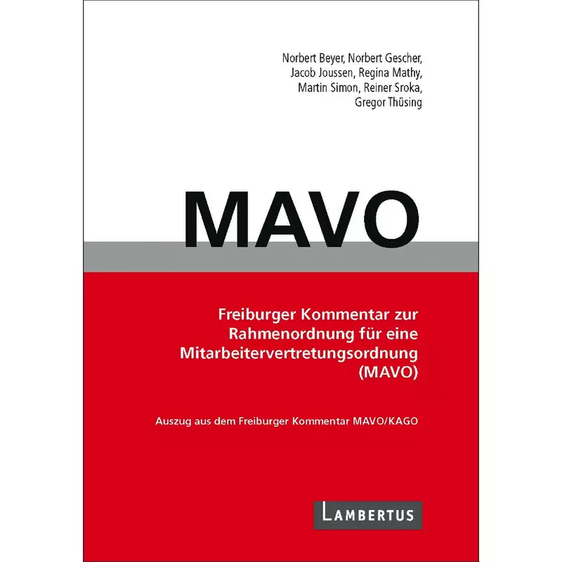 Handbuch MAVO-Kommentar