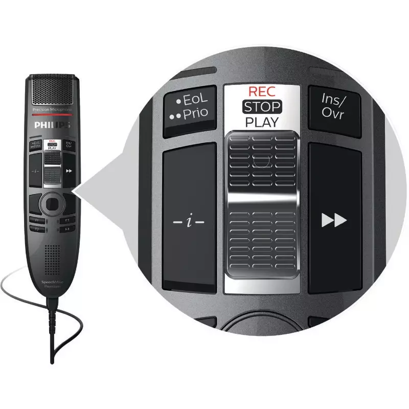 PHILIPS SpeechMike Premium Touch SMP 3710 mit Schiebschalter