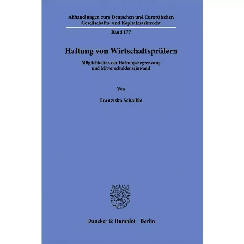 Haftung von Wirtschaftsprüfern