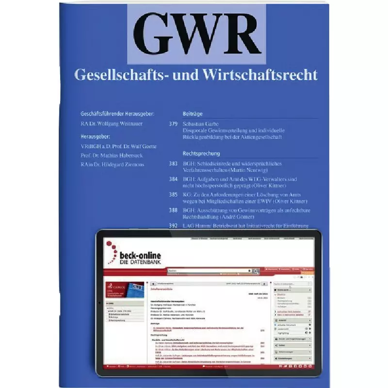 GWR  -  Gesellschafts- und Wirtschaftsrecht - Abonnement