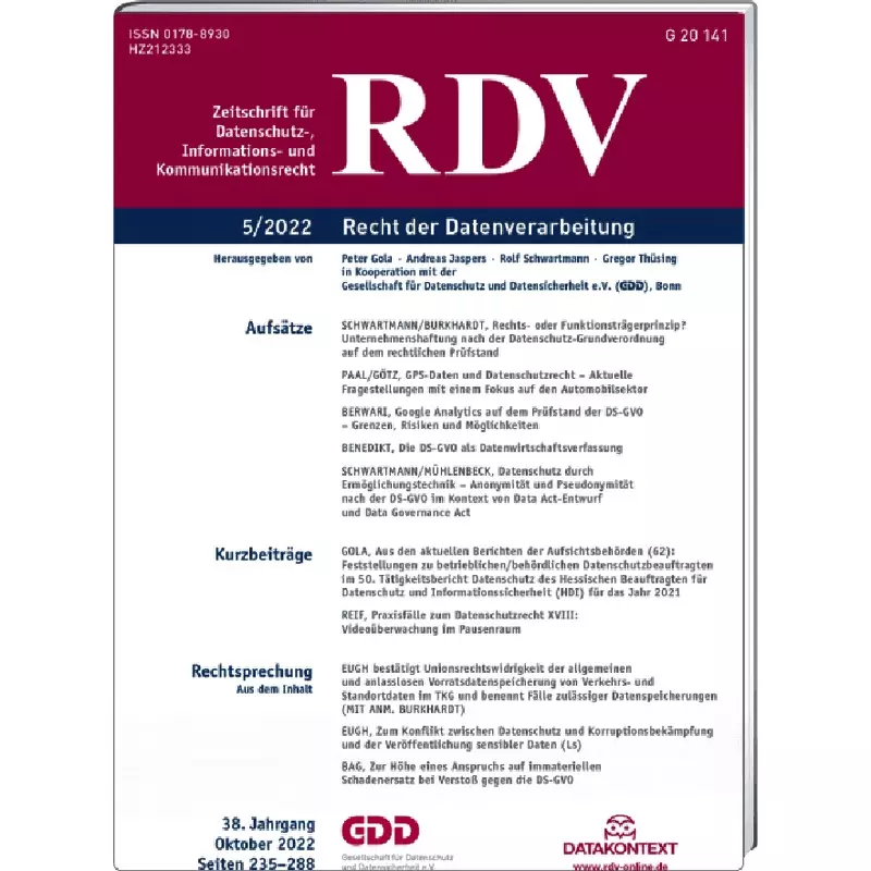 RDV - Recht der Datenverarbeitung - Abonnement