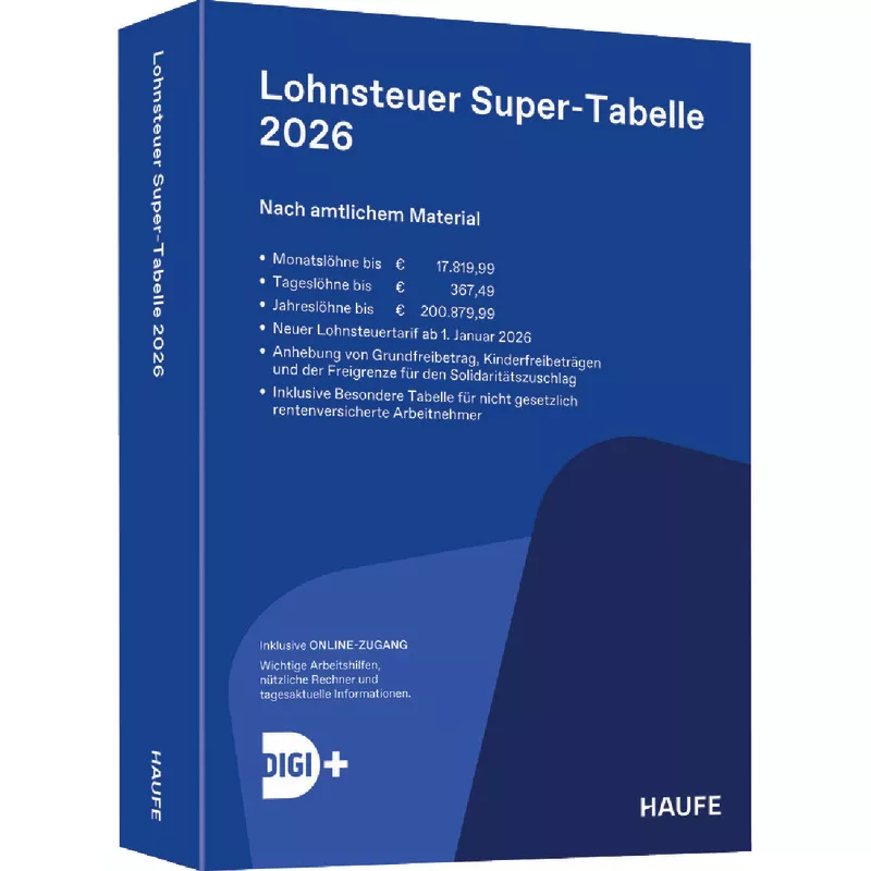 Lohnsteuer Super-Tabelle 2026