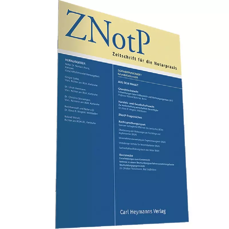Wolters Kluwer ZNotP - Zeitschrift für die Notarpraxis online