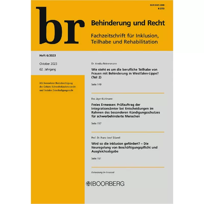 br – Behinderung und Recht  - Abonnement