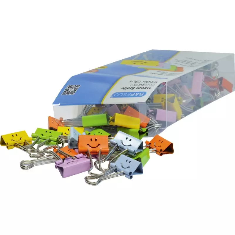 RAPESCO® Smiley Foldback Clips 19x7mm bunt