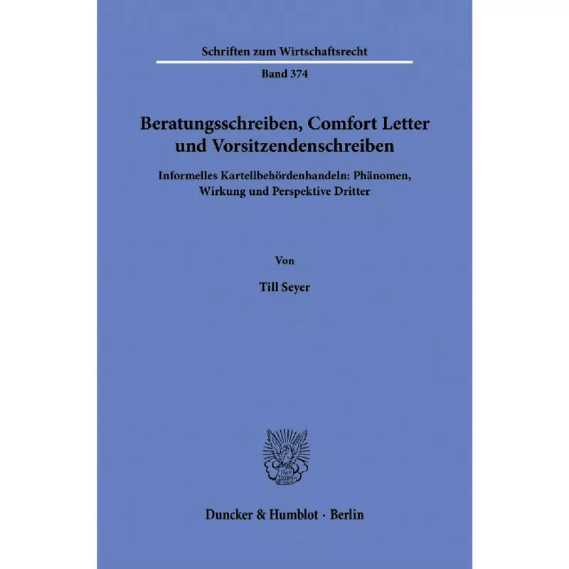 Beratungsschreiben, Comfort Letter und Vorsitzendenschreiben