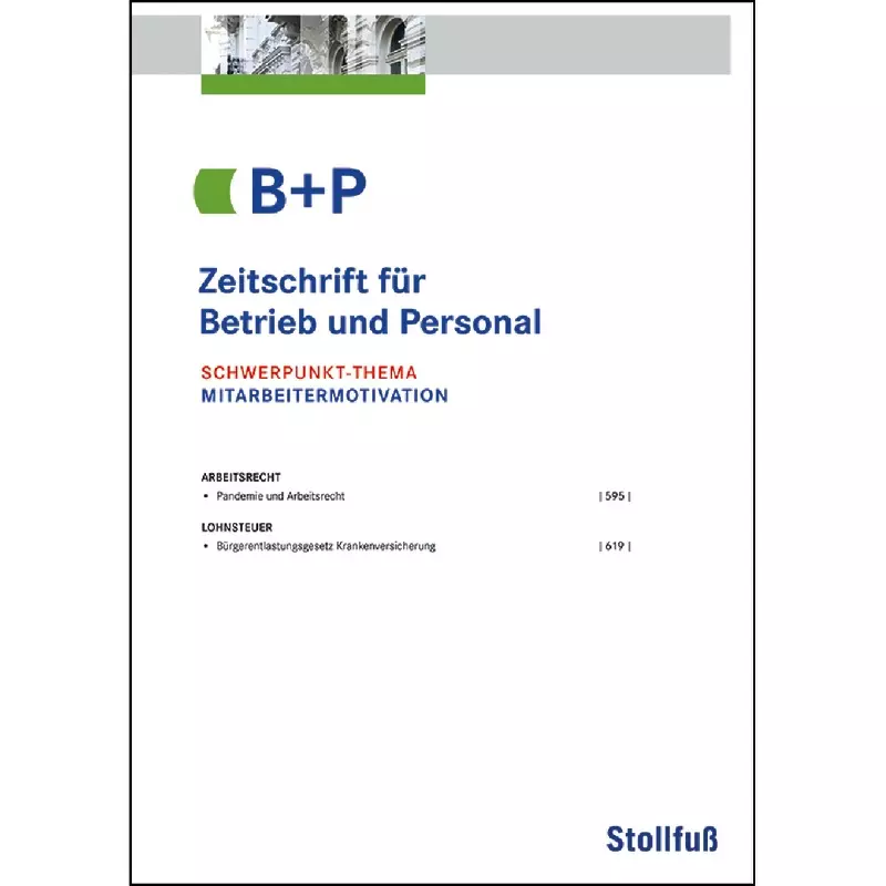 B+P Zeitschrift für Betrieb und Personal - Abonnement