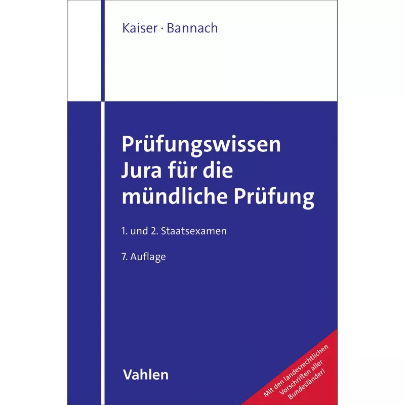 Prüfungswissen Jura für die mündliche Prüfung