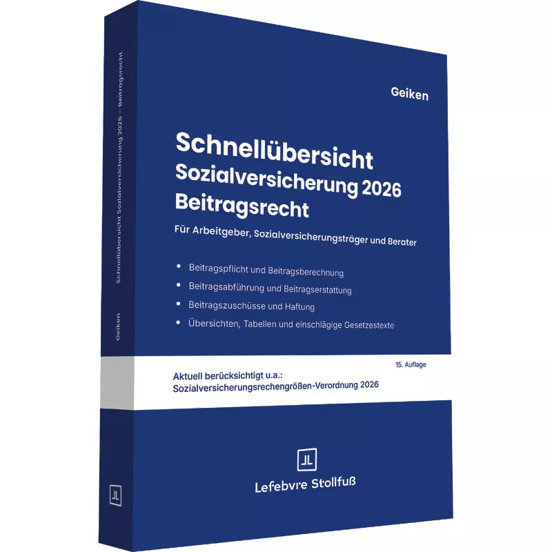 Schnellübersicht Sozialversicherung 2026 Beitragsrecht