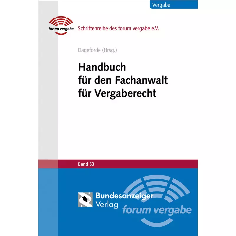 Handbuch für den Fachanwalt für Vergaberecht