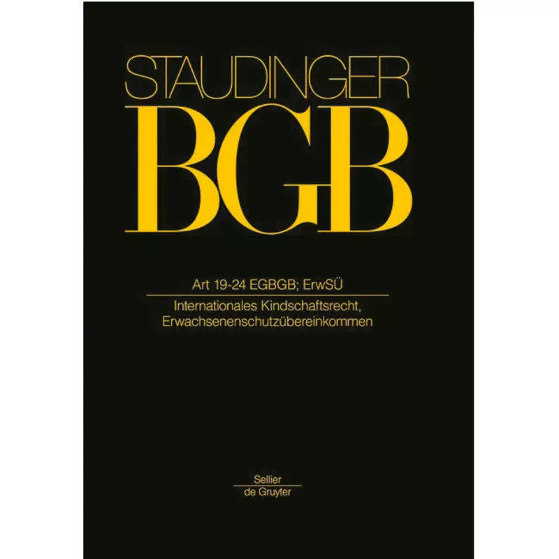 BGB - Bürgerliches Gesetzbuch Artikel 19-24 EGBGB, ErwSÜ