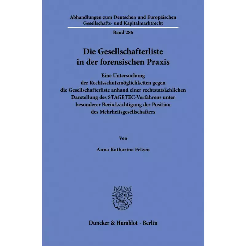 Die Gesellschafterliste in der forensischen Praxis