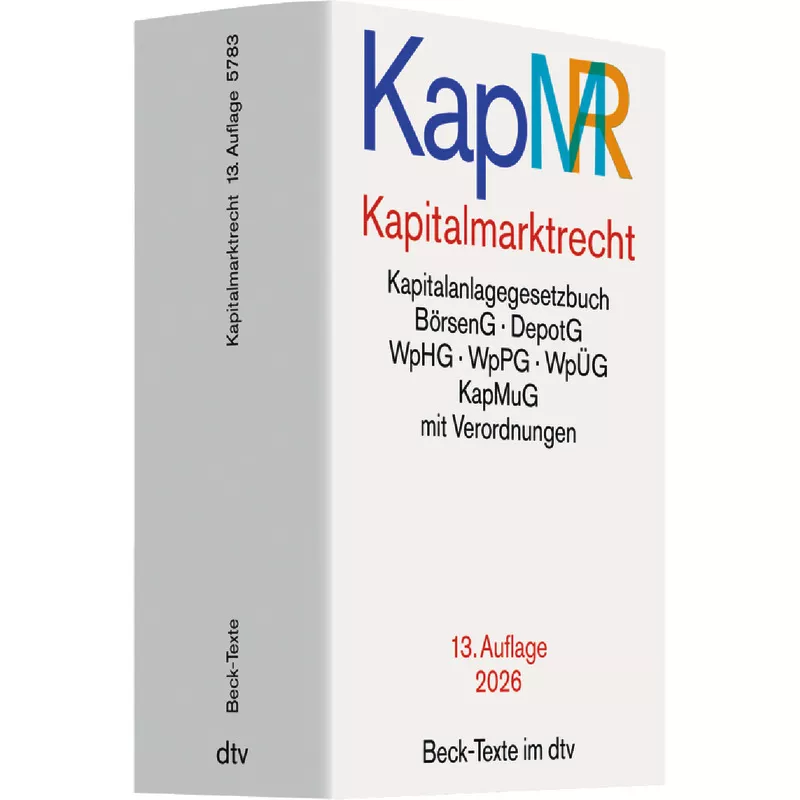 Kapitalmarktrecht KapMR (dtv 53342)