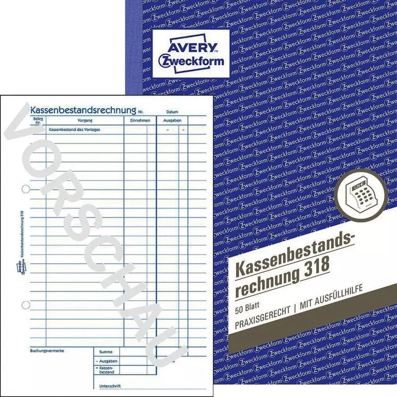 AVERY® Zweckform Kassenbericht 318
