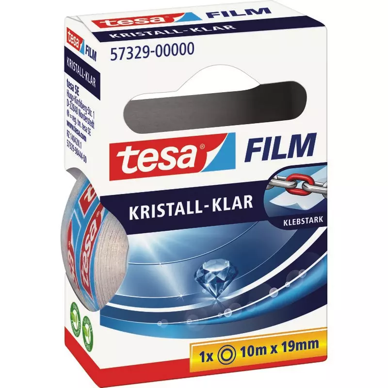 tesa tesafilm® kristall-klar, Bandmaße: 19 mm x 10 m