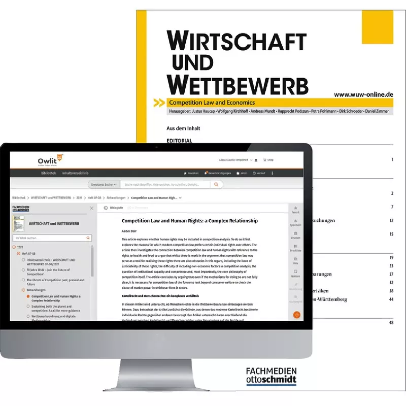 WuW  -  WIRTSCHAFT und WETTBEWERB  - Abonnement