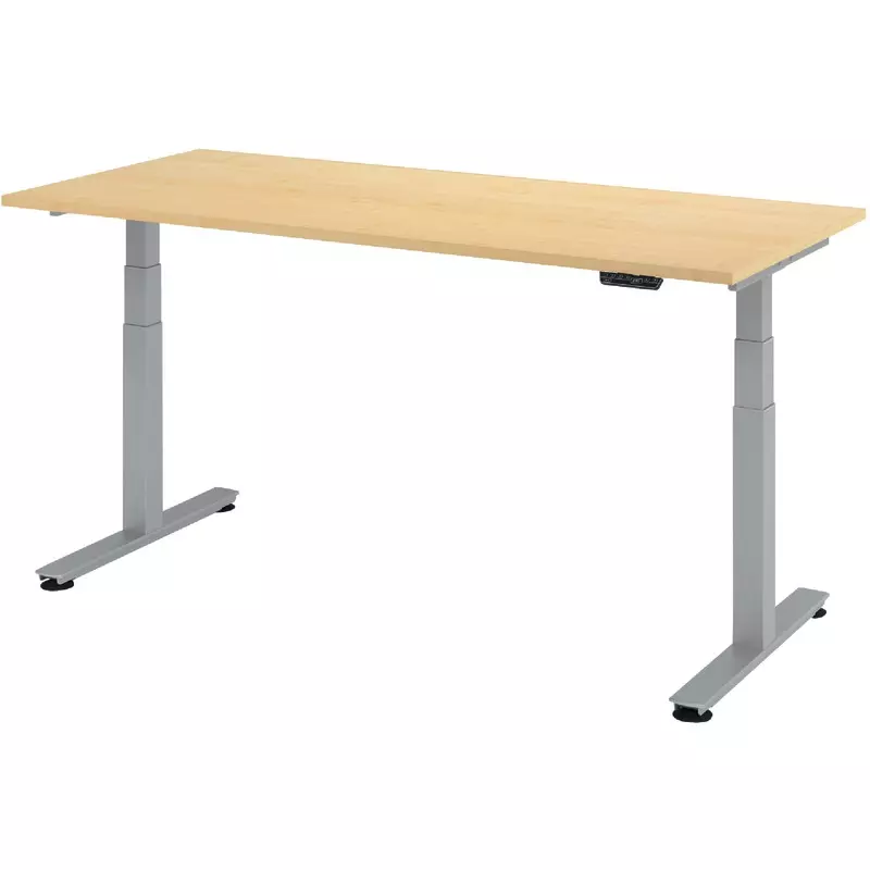 SoldanOffice Schreibtisch, höhenverstellbar, Ergonomic Aktiv T XDSM, Rechteckform, B x H x T: 1.800 x 635 - 1.285 x 800 mm
