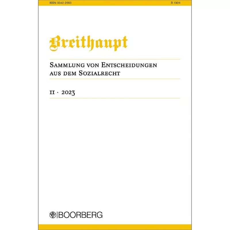 Breithaupt, Sammlung von Entscheidungen aus dem Sozialrecht - Abonnement